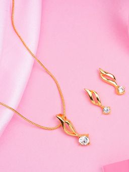 Estele - Gold Plated Exquisite Designer Necklace Set with Bracelet Combo for Women